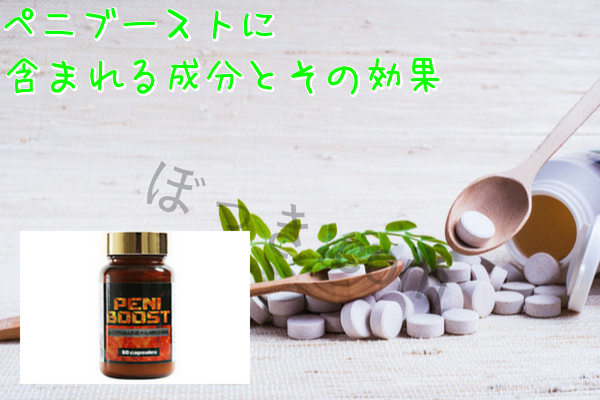ペニブーストに含まれる成分とその効果